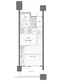 クレヴィアタワー目黒不動前【15階】の間取り