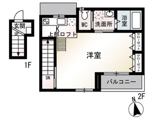 テアトル綾【2階】の間取り