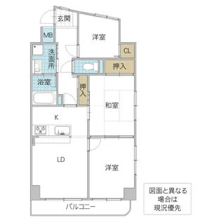 シティパレス水戸南町【10階】の間取り