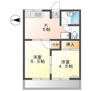 メゾン下倉田【1階】の間取り