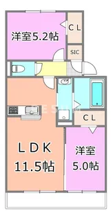 千葉県千葉市中央区葛城3【アパート】の間取り