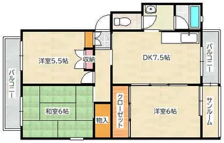 広島県広島市佐伯区坪井2【マンション】の間取り