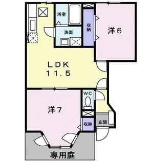 クレストールアイリスB【1階】の間取り