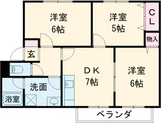 パセオみささぎA棟【1階】の間取り