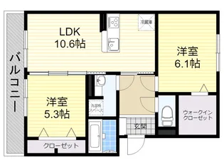プレミアム19番館【2階】の間取り