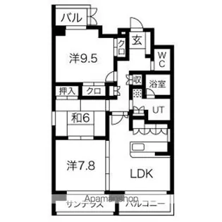 アクシス参番館【6階】の間取り
