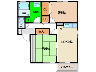 ハイツ曙I・II【2階】の間取り