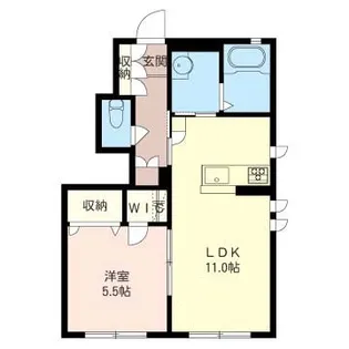 リヴェール・ヴィラ【1階】の間取り