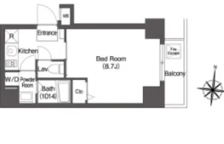 エスタート両国【3階】の間取り