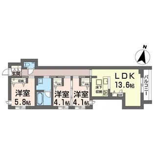 ガーデンクォーツ【1階】の間取り