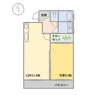 熊本県熊本市南区野田3【マンション】の間取り