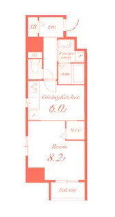 ジィクシア湘北【10階】の間取り