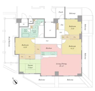 ネオステージ四ツ池公園(0701)【7階】の間取り