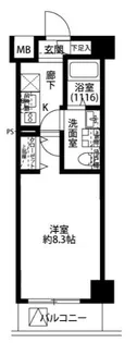 東京都荒川区東日暮里2【マンション】の間取り