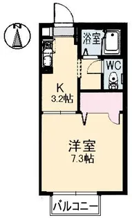 メゾン・フルール B棟【2階】の間取り