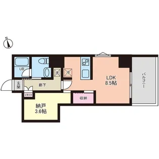 1LDKの間取り画像