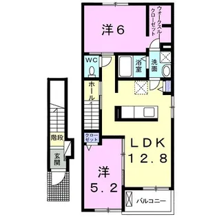 ファミーユ 川南【2階】の間取り