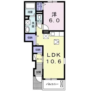 ボヌール【1階】の間取り