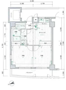 パークウェル東中野【7階】の間取り