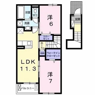 セゾンコート【2階】の間取り