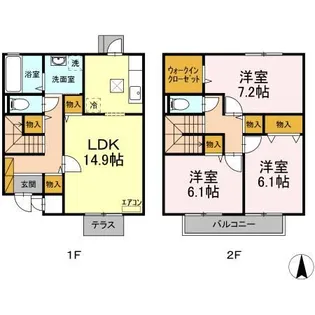 マノワール A【1階】の間取り