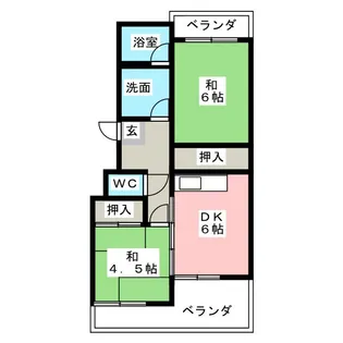 稲駅マンション【3階】の間取り