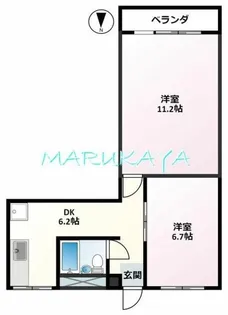 セピアハイツ【2階】の間取り