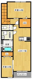 ピカケ市名坂【3階】の間取り