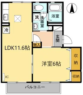 ヴィラパースリー【1階】の間取り