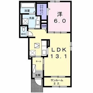 レモン ハウス K【1階】の間取り
