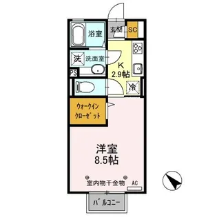 D-room思川ヴィオレ D【2階】の間取り