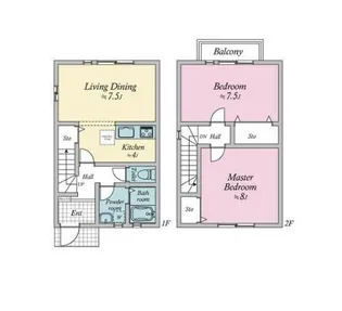 東京都国立市東1【アパート】の間取り