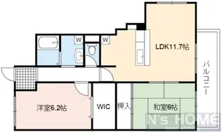 ライフ野江【2階】の間取り