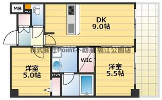 大阪府大阪市浪速区塩草1【マンション】の間取り