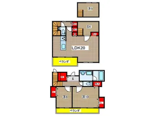 愛知県名古屋市瑞穂区彌富町字上山【一戸建】の間取り
