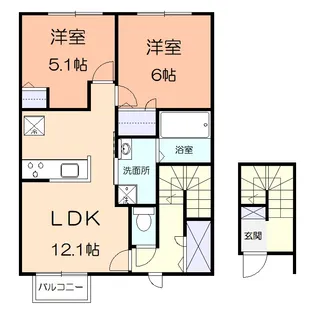 ロレーヌ【2階】の間取り