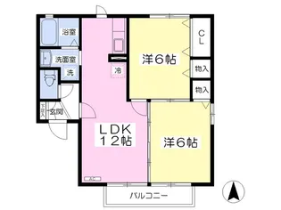 ヴィラ・ラフィーネA棟【2階】の間取り