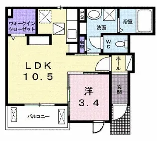 サニーパレスV【1階】の間取り