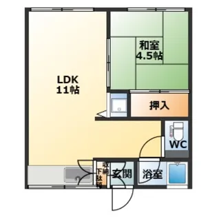 コーポおき【1階】の間取り