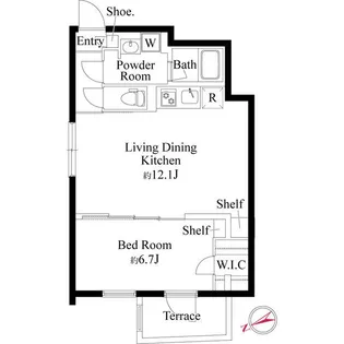 アバンティア阿佐ヶ谷南【1階】の間取り