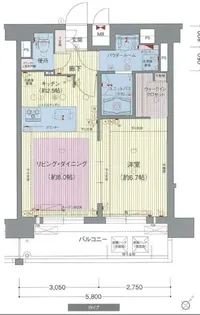 プレサンス名古屋STATIONビジュ【13階】の間取り