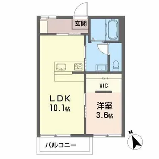 HINOMARU TOWN B【1階】の間取り