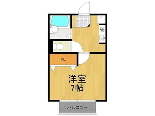 シードル甲東園【1階】の間取り