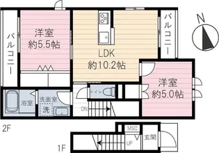 アーバンドエル駒込【2階】の間取り