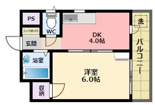メゾン東口【2階】の間取り