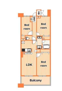 ピエス綱島【1階】の間取り