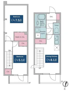 レジディア文京小石川【5階】の間取り