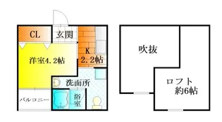 アイディアル南花田【1階】の間取り