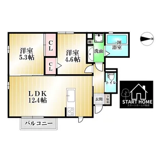 ココグラン【1階】の間取り