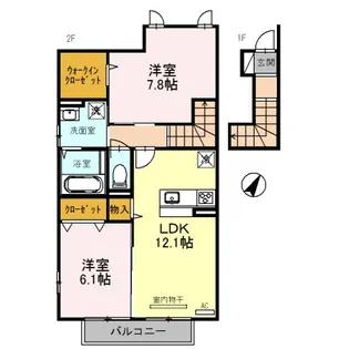シャーロット A棟【2階】の間取り